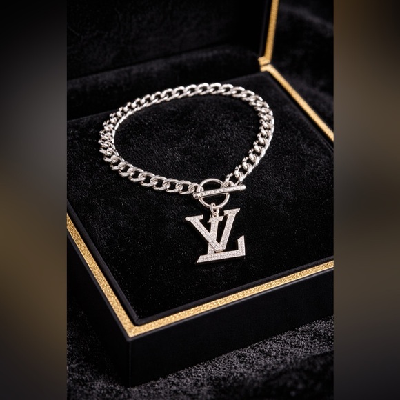 Fashion Jewelry Jewelry - Luxury Silver LV Diamond Bracelet